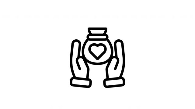fundraising animated icon