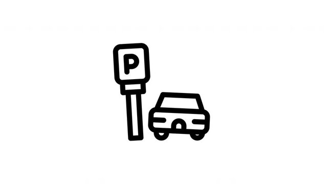 reserved parking animated icon
