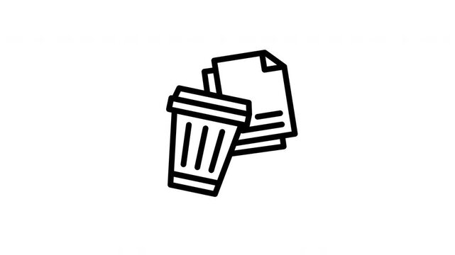 trash bin animated icon