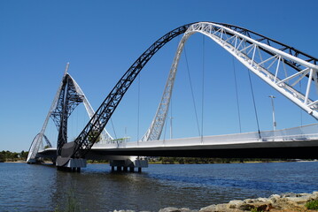 Naklejka premium Matagarup Bridge in Perth - Capital of Western Australia