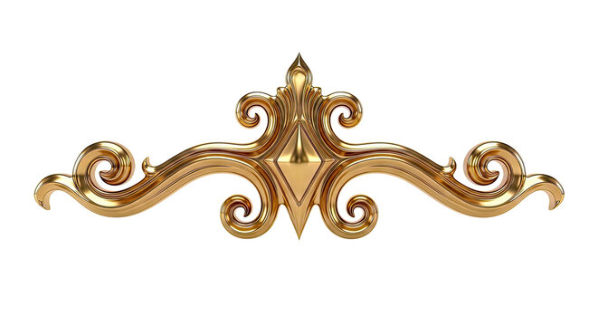 Ornate Golden Swirl Ornament
