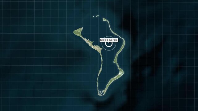 Diego Garcia Island Map Animation