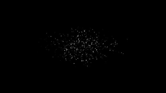 Glitter sparkle star twinkle animation motion graphics in After Effects on black screen background, glowing stars with blinking shine rays and magical glitter light effects, smooth 4K