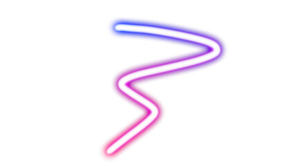 Obraz premium Abstract glowing neon light streak rays or light beams effect on transparent background. Neon glowing lines flow futuristic. Light flares flow effect.