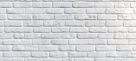 Obraz premium clean white painted brick wall with rough texture, visible mortar lines and soft shadows conveying minimalist calm