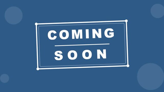 Coming soon template with white text.