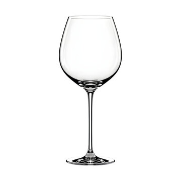 Elegant empty clear crystal glass poised for serving fine red wine in a sophisticated beverage presentation