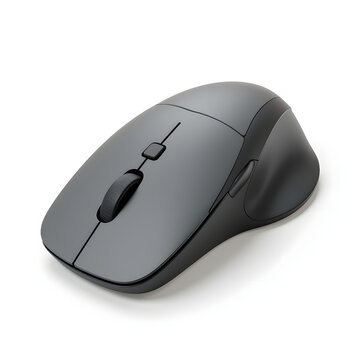 Computer Mouse Top View Isolated on White Background