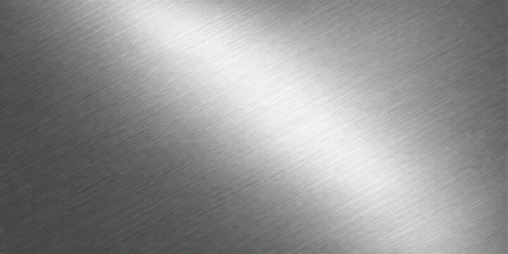 Abstract polished metal texture with diagonal pattern reflecting light.