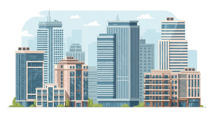 Fototapeta premium modern city buildings
