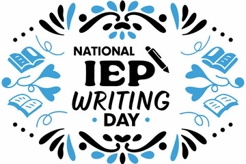 Fototapeta premium National Individualized Education Program Day Vector Illustration, Teacher and Student Design