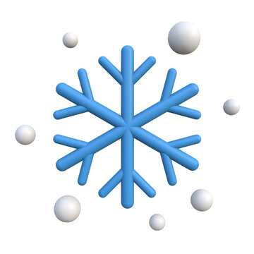 Snowflake Icon, Winter Season, Christmas Decoration, Cold Weather Symbol