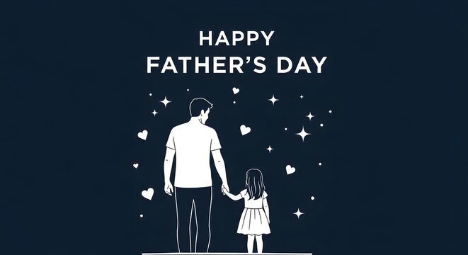 Happy father's day celebration heartwarming moment between dad and child