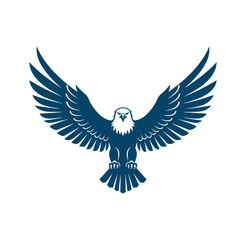 Obraz premium A majestic eagle with wings spread wide in a powerful stance