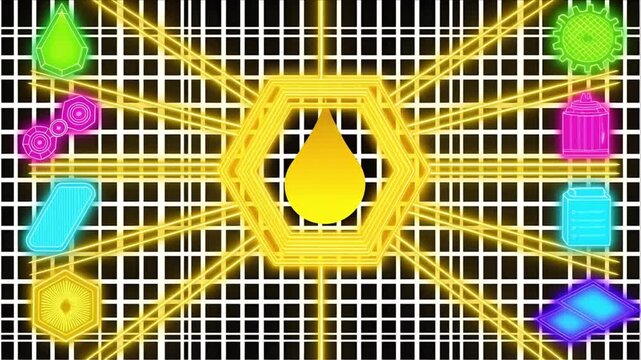 Polymer synthesis network on dark grid for chemical material