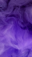 Fototapeta premium Ink drop splash. Fume water texture. Blur purple blue color wet cloud vapor underwater pigment acrylic fog on abstract background.