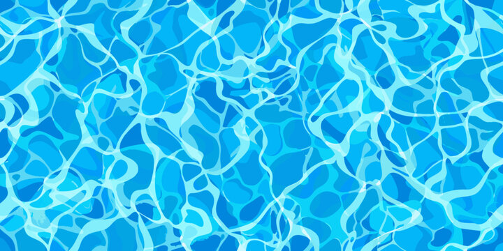 Abstract pattern of flowing blue water with light reflections