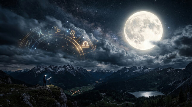 moon and stars