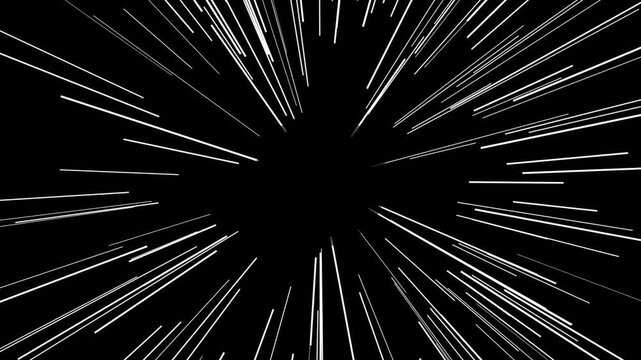 Anime Manga Action Speed Lines Zoom Transition Overlay 4K