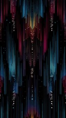 Obraz premium Abstract digital artwork with vibrant lines and a dark background