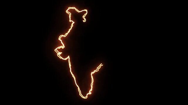 Indian map cool rendering in adobe AE