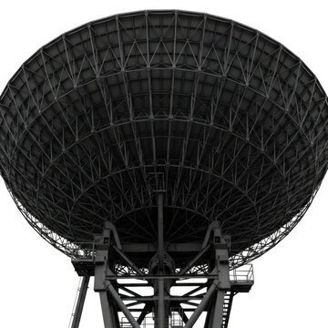 Large parabolic satellite dish