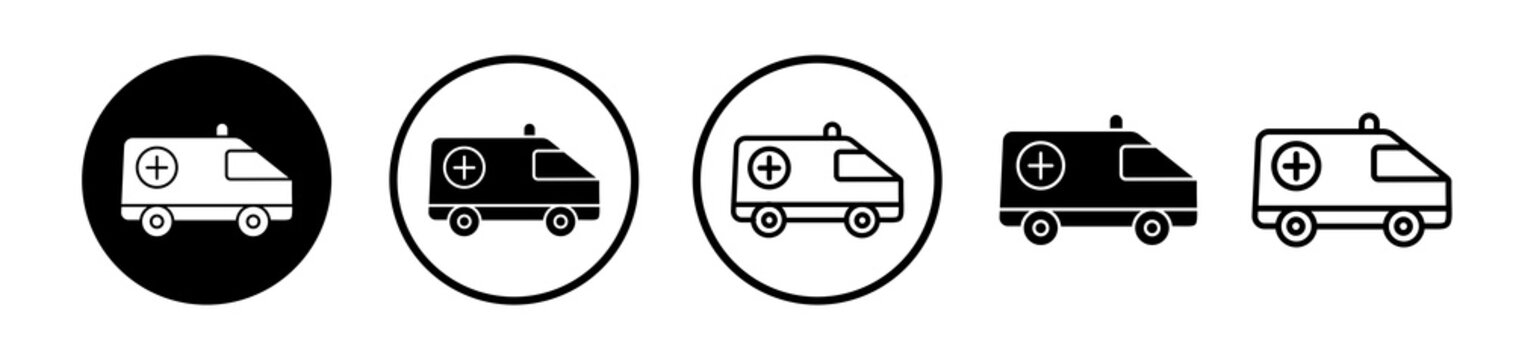 Ambulance icons collection