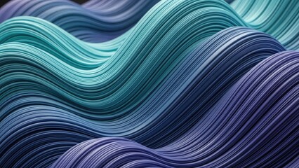 Fototapeta premium A vibrant abstract illustration of wavy lines in shades of blue