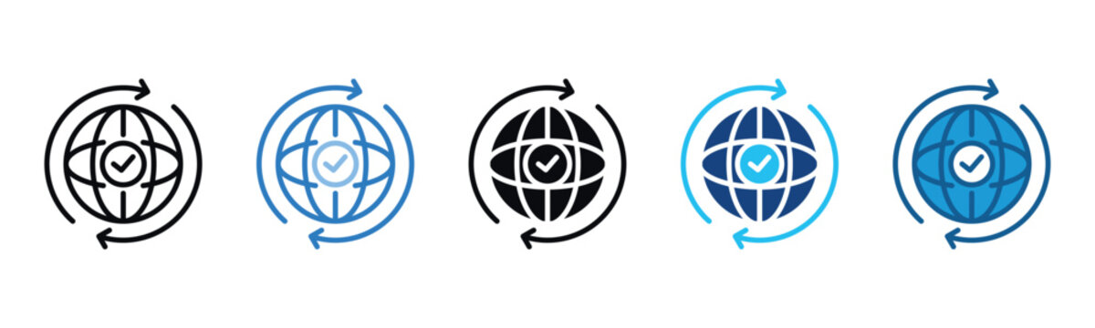 Global Icon Set Multiple Style Of