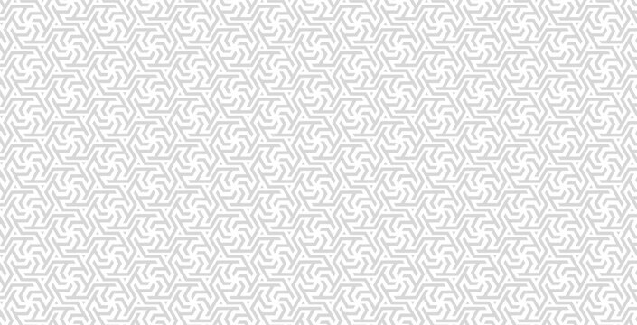 Seamless islamic geometric labyrinth pattern arabic ornament vector background texture
