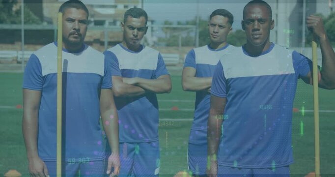 Animation of statistics over rugby players
