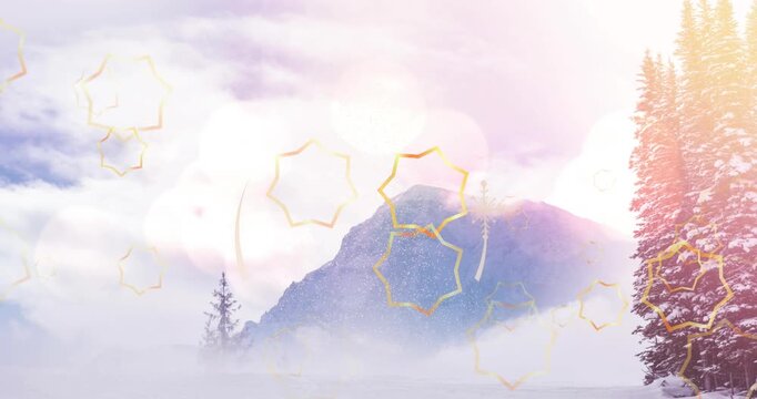 Digital video shows female friends doing yoga on a beach, celebrating holidays.