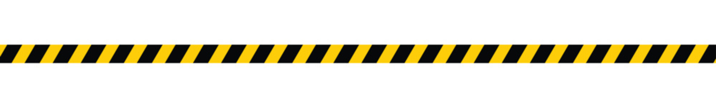 Road traffic safety straight line border with Yellow and black striped isolated on transparent background. EPS 10	 