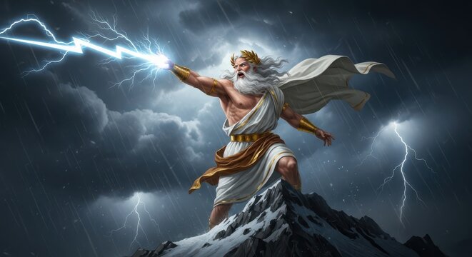 Zeus &mdash; King of the Gods, Lightning Bolt, Mount Olympus