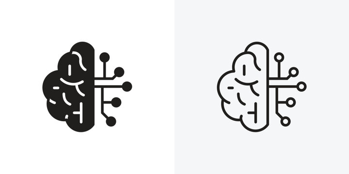 Brain circuit vectors icons pack for apps and Ui Ux desigs