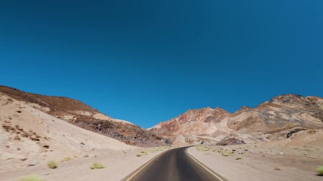 Driving Through Artist's Palette Death Valley National Park POV