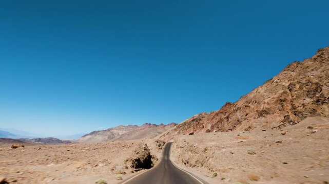 Driving Through Artist's Palette Death Valley National Park POV