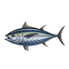 Fototapeta premium Tuna Fish PNG Isolated Blue Ocean Fish Transparent Background