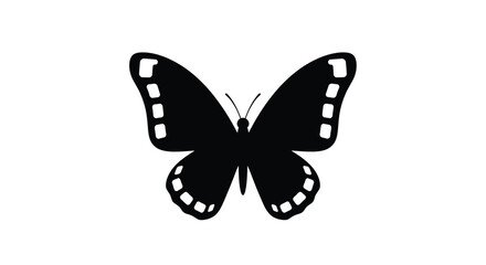 A striking black butterfly design sharply defined a beautiful silhouette © Taylor
