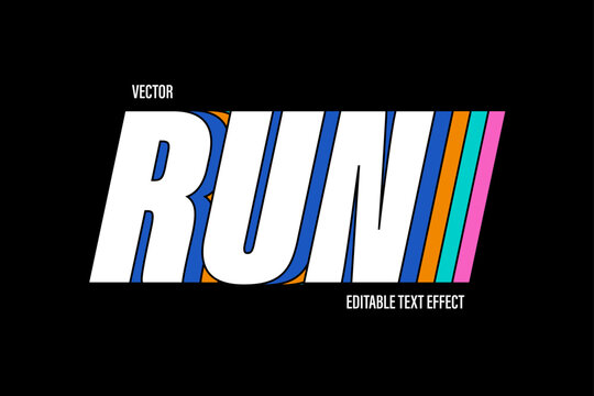 Run editable text effect