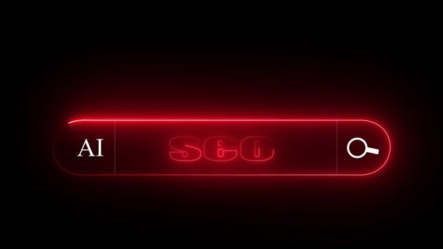SEO and AI search optimization concept. businessman using ai search bar, improving website ranking and online marketing strategy data analytics keyword research and smart keyword research targeting