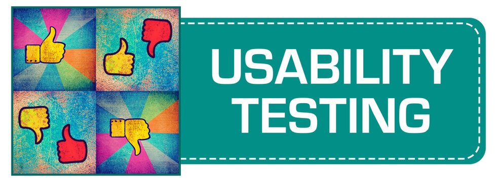Usability Testing Thumb Up Down Turquoise Teal Colorful 