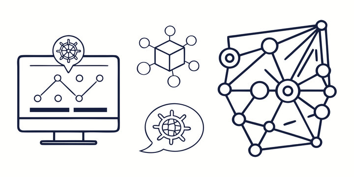 Network and computer white background technology internet