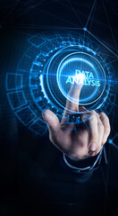 Fototapeta premium Data Analysis for Business and Finance Concept. Information report for digital business strategy. Business, technology, internet and networking concept.