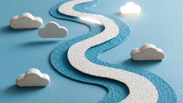 Parallel transition pathways illustrating enterprise cloud migration roadmap moving systems from legacy infrastructure to cloud.