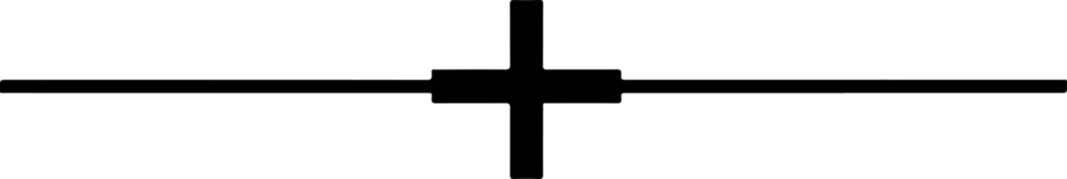 Vector plus sign icon, black cross symbol