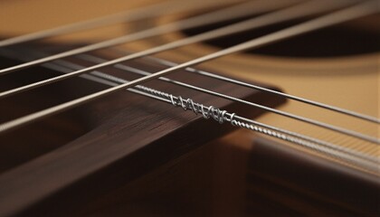 Fototapeta premium Guitar Strings Close-Up Detail