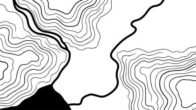 Vector topographic map contours illustration