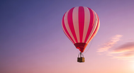 Fototapeta premium A hot air balloon flying high in the sky