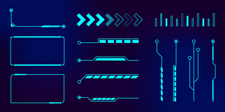 Futuristic HUD UI Elements Collection